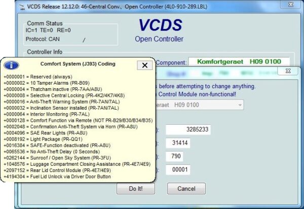 A6 (C6) - Adaptation des fonctions confort - VAG Coding