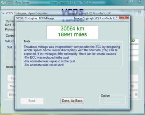 VCDS : Contrôler le kilométrage