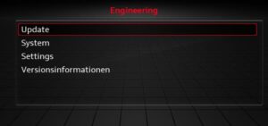 Accéder au menu Red Engineering Audi